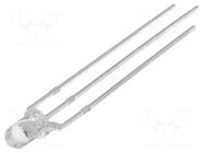 LED; blue/yellow; 3mm; 30°; Front: convex; 1.8÷2.4/2.9÷3.6VDC OPTOSUPPLY
