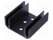 Heatsink: extruded; U; TO3; black; L: 50mm; W: 50mm; H: 21mm; aluminium STONECOLD