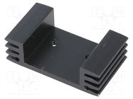 Heatsink: extruded; U; TO220; black; L: 25mm; W: 43mm; H: 13mm; screw STONECOLD