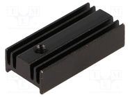 Heatsink: extruded; TO220; black; L: 25.4mm; W: 12mm; H: 6.5mm; 40K/W STONECOLD