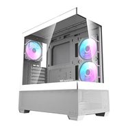 Darkflash DS900 AIR computer case (white) + 6 ARGB fans, Darkflash