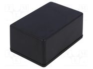 Enclosure: multipurpose; X: 57mm; Y: 87mm; Z: 39mm; 1591XX; ABS; black HAMMOND