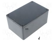 Enclosure: multipurpose; X: 80mm; Y: 120mm; Z: 59mm; 1591; ABS; black HAMMOND