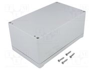 Enclosure: multipurpose; X: 120mm; Y: 200mm; Z: 90mm; 1555; ABS; grey HAMMOND