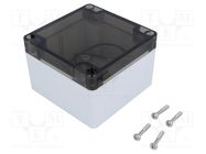 Enclosure: multipurpose; X: 90mm; Y: 90mm; Z: 60mm; 1554; grey; IP66 HAMMOND