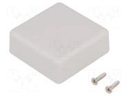 Enclosure: multipurpose; X: 50mm; Y: 50mm; Z: 20mm; 1551; ABS; grey HAMMOND