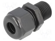 Cable gland; with long thread; M16; 1.5; IP68; polyamide; black HELUKABEL