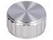 Knob; with pointer; aluminium; Øshaft: 6.35mm; Ø30x15mm; silver SR PASSIVES