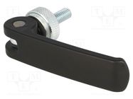 Lever; clamping; Thread len: 20mm; Lever length: 63mm; Body: black ELESA+GANTER