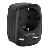 Travel adapter TS-611-DE-BK, Tessan