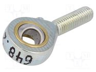 Ball joint; 8mm; M8; 1.25; right hand thread,outside; brass,steel ELESA+GANTER