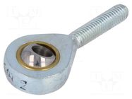 Ball joint; 5mm; M5; 0.8; right hand thread,outside; brass,steel ELESA+GANTER