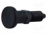 Indexing plungers; Thread: M16; Plating: black finish; 8mm ELESA+GANTER