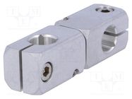 Mounting coupler; twistable; D: 12mm; S: 10mm; W: 20mm; H: 20mm ELESA+GANTER