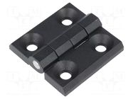 Hinge; Width: 60mm; zinc and aluminium alloy; black; H: 60mm ELESA+GANTER