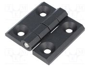 Hinge; Width: 50mm; zinc and aluminium alloy; black; H: 50mm ELESA+GANTER