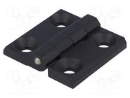 Hinge; Width: 40mm; zinc and aluminium alloy; black; H: 40mm ELESA+GANTER