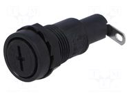 Fuse holder; 5x20mm; 10A; on panel; 250VAC; Cutout: Ø12.5mm SCI