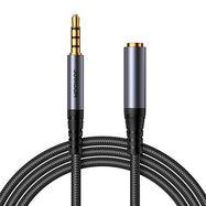 Joyroom SY-A09 AUX extension cable 3.5mm mini jack female to 3.5mm mini jack male, braided, 1.2m (black), Joyroom