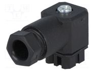 Connector: rectangular; G; plug; female; PIN: 4; tinned; IP65; black 