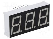 Display: LED; 7-segment; 14.22mm; 0.56"; No.char: 3; green; 6.5mcd WENRUN