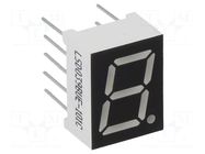 Display: LED; 7-segment; 9.9mm; 0.39"; No.char: 1; red; 6.5mcd; anode WENRUN