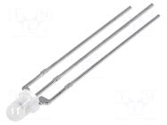 LED; red/green; 3mm; 60°; Front: convex; 1.5÷2.4/2.6÷3.6VDC LUCKYLIGHT