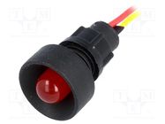 Indicator: LED; recessed; red; 12÷24VDC; 12÷24VAC; Ø13mm; IP20 