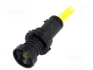 Indicator: LED; recessed; yellow; 230VAC; Ø10mm; IP20; cables; 300mm ELPROD