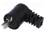 Connector: loudspeaker; plug; male; plastic; screw terminal 