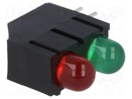 LED; in housing; 5mm; No.of diodes: 1; red/green; 10mA; 60° KINGBRIGHT ELECTRONIC