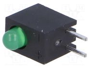 LED; in housing; 3mm; No.of diodes: 1; green; 20mA; 60°; 8÷20mcd KINGBRIGHT ELECTRONIC