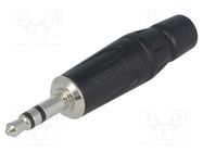 Connector: Jack 3,5mm; plug; male; stereo; ways: 3; straight; black 