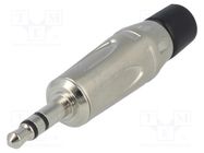 Connector: Jack 3,5mm; plug; male; stereo; ways: 3; straight; silver AMPHENOL