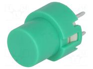 Switch: keypad; Pos: 2; SPST-NO; 0.01A/35VDC; green; THT; 1.3N; round HIGHLY ELECTRIC