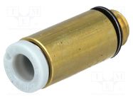 Push-in fitting; threaded,straight; -1÷10bar; brass; Thread: M6 SMC