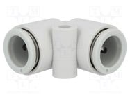 Push-in fitting; angled 90°; -1÷10bar; polypropylene; -5÷60°C SMC