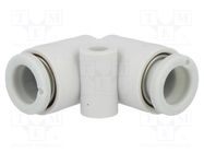 Push-in fitting; angled 90°; -1÷10bar; polypropylene; -5÷60°C SMC