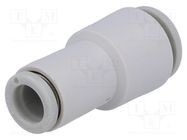 Push-in fitting; straight,reductive; -1÷10bar; polypropylene SMC