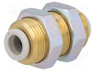 Push-in fitting; threaded,straight; -1÷10bar; brass; Thread: M14 