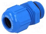 Cable gland; M16; 1.5; IP68; polyamide; blue 