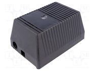 Enclosure: for power supplies; X: 97mm; Y: 137mm; Z: 67mm; ABS; black 