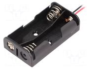 Holder; AA,R6; Batt.no: 2; on panel; cables; 150mm KEYSTONE