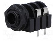 Connector: Jack 6,3mm; socket; female; mono; ways: 2; THT NINIGI