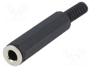 Connector: Jack 6,3mm; plug; female; stereo,with strain relief 