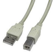 USB CABLE, 2.0 TYPE A PLUG-B PLUG, 500MM