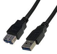 USB CABLE, 3.0 TYPE A PLUG-RCPT, 500MM