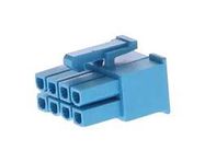 CONN HOUSING, RCPT, 8POS, 4.2MM, BLU