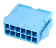 CONN HOUSING, PLUG, 8POS, 4.2MM, BLU