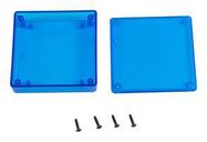 ENCLOSURE, ABS, 80MMX80MMX80MM, CLR BLUE